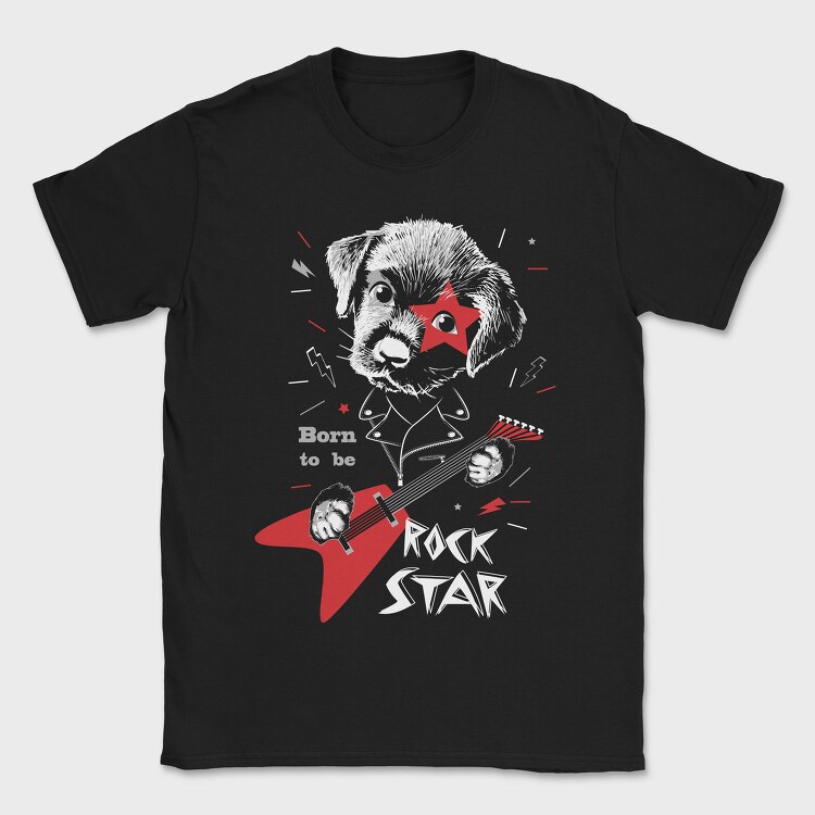 Rockstar Pup, Tricou Barbati (Unisex)