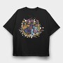 Rockin Animal Band, Tricou Oversize Barbati (Unisex)