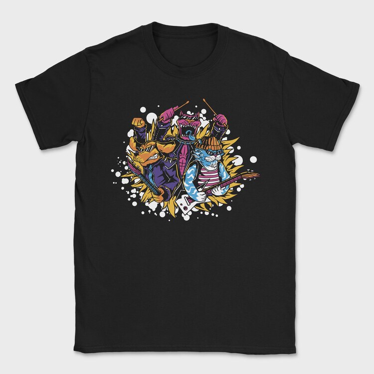 Rockin Animal Band, Tricou Barbati (Unisex)