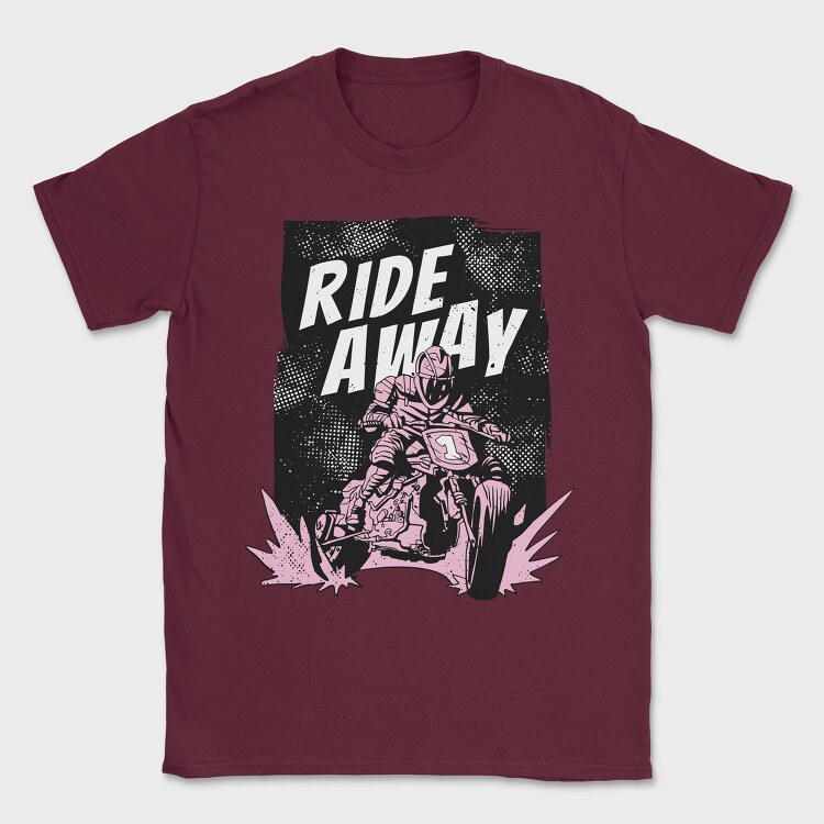 Ride Away Racer, Tricou Barbati (Unisex)