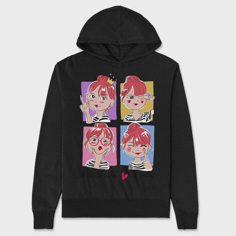 Red Hair Vibes, Hanorac Oversize Barbati (Unisex)