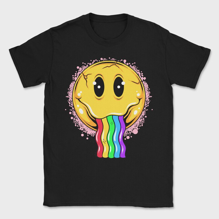 Rainbow Smiley Vibes, Tricou Barbati (Unisex)