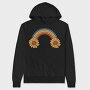 Rainbow Daisy Vibes, Hanorac Oversize Barbati (Unisex)