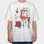 Electric Guitar Music Let S Rock, Tricou Oversize Barbati (Unisex)