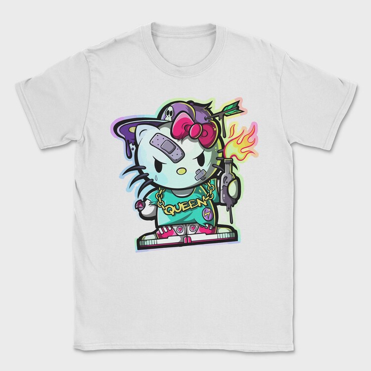 Punk Kitty Queen, Tricou Barbati (Unisex)