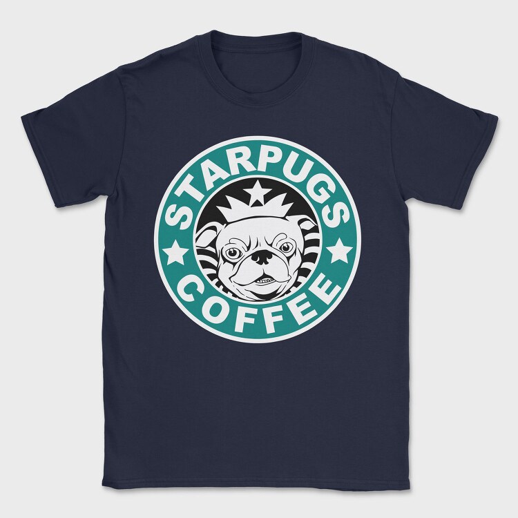 Pug Prince Coffee, Tricou Barbati (Unisex)