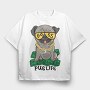 Pug Boss Money, Tricou Oversize Barbati (Unisex)