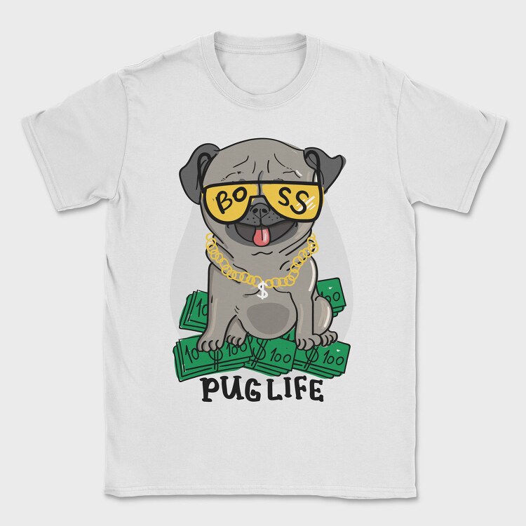 Pug Boss Money, Tricou Barbati (Unisex)