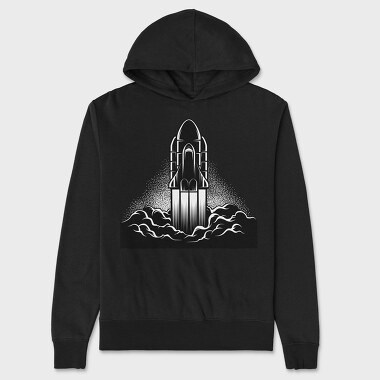 Space Shuttle Ascent, Hanorac Oversize Barbati (Unisex)
