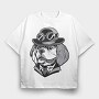 Pilot Pup, Tricou Oversize Barbati (Unisex)
