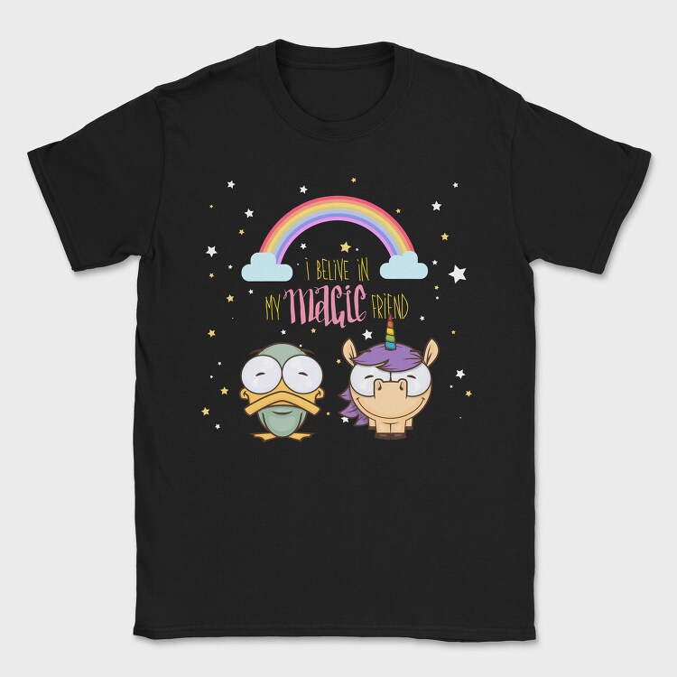Rainbow Unicorn Duo, Tricou Barbati (Unisex)
