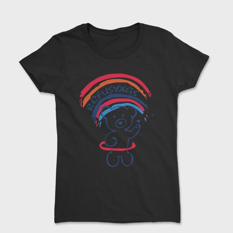 Rainbow Bear Vibes, Tricou Femei