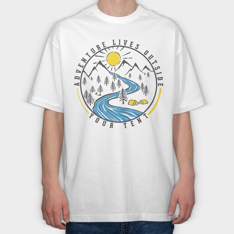 River Camp Adventure, Tricou Oversize Barbati (Unisex)