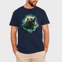 Bear With Mountains Moon, Tricou Barbati (Unisex)