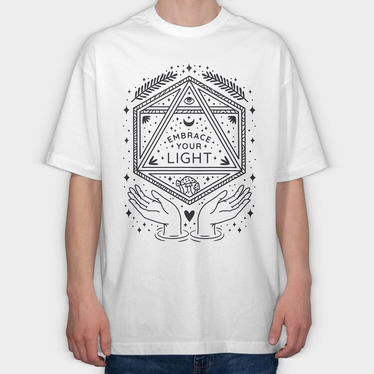 Embrace Your Light, Tricou Oversize Barbati (Unisex)