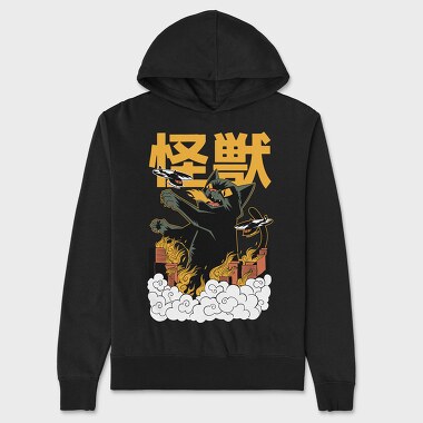 Kaiju Cat, Hanorac Oversize Barbati (Unisex)