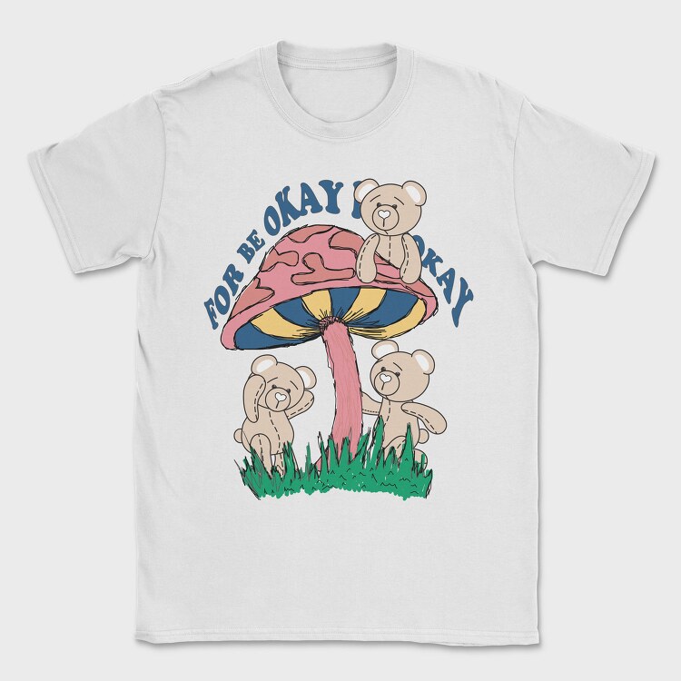 Mushroom Bear Vibes, Tricou Barbati (Unisex)