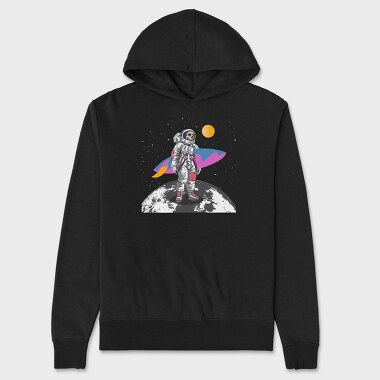 Moon Surfer, Hanorac Oversize Barbati (Unisex)