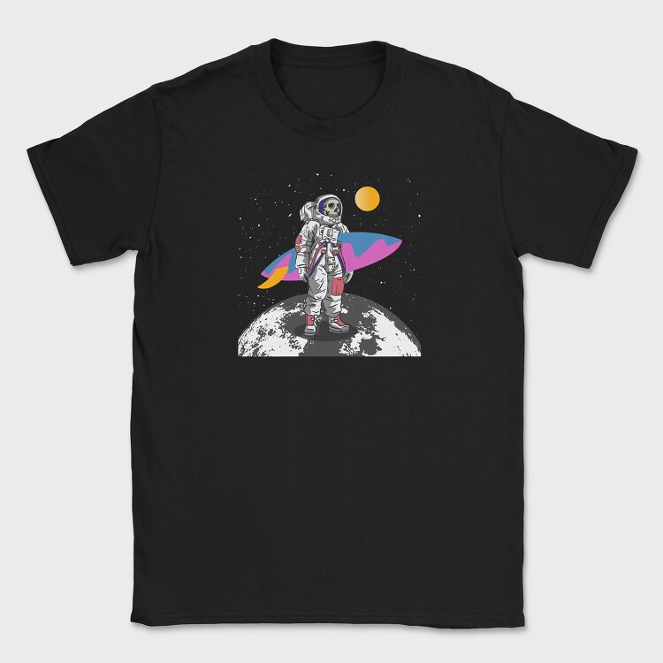 Moon Surfer, Tricou Barbati (Unisex)