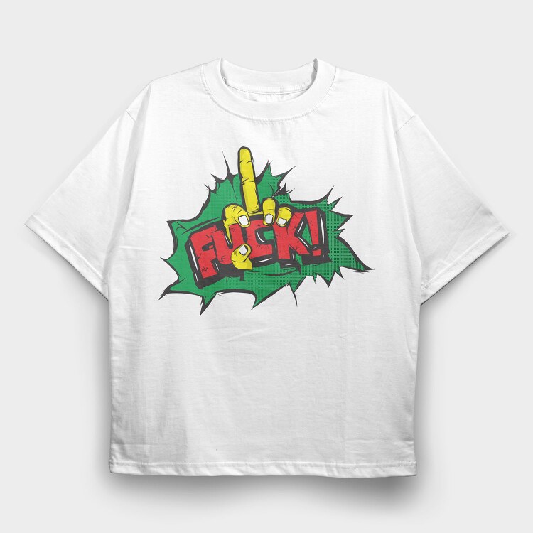 Middle Finger Vibes, Tricou Oversize Barbati (Unisex)