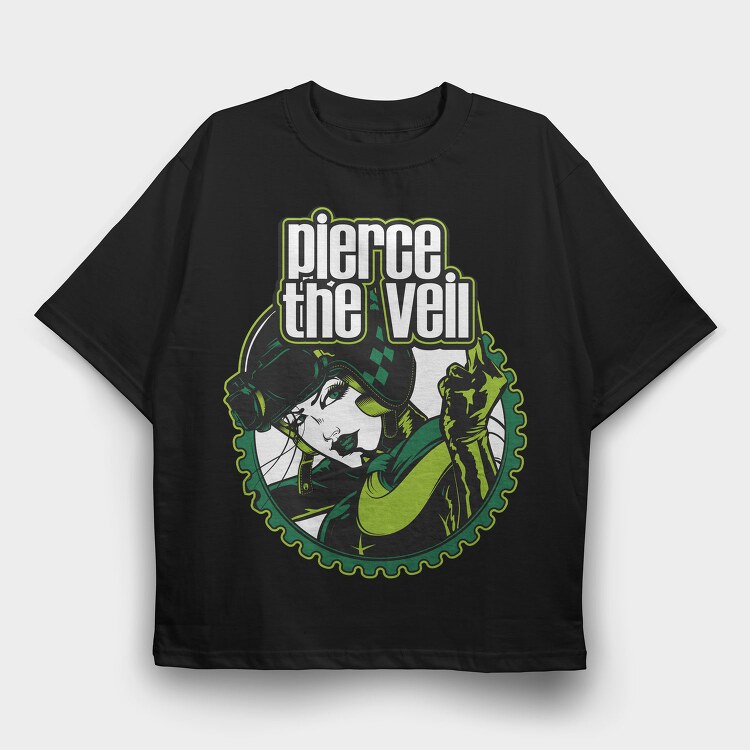 Piercing Veil Mystery, Tricou Oversize Barbati (Unisex)