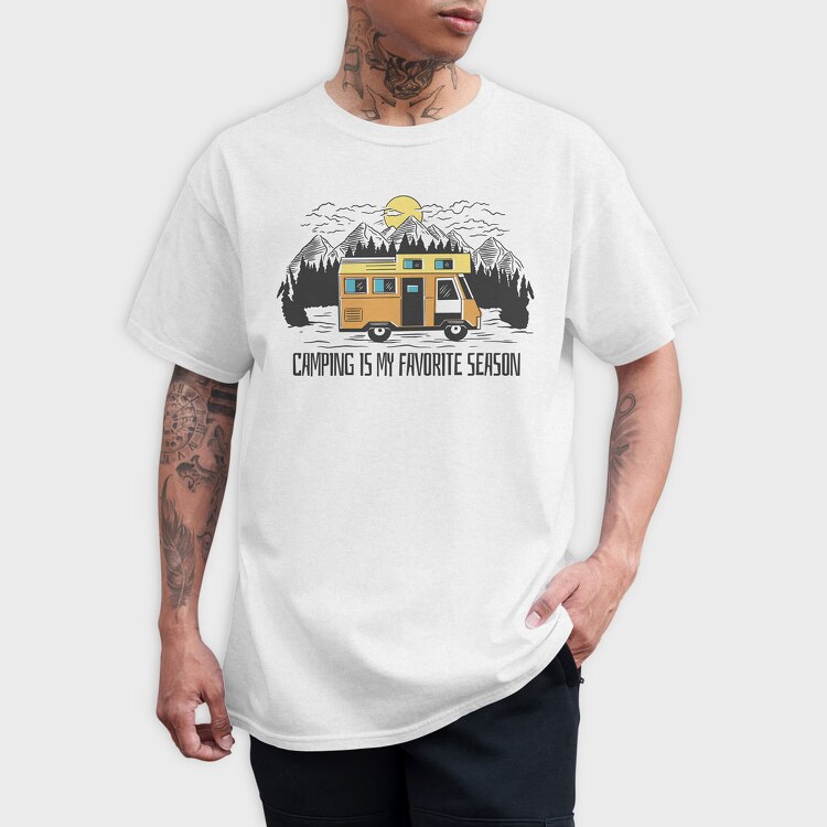 Camping Season, Tricou Barbati (Unisex)