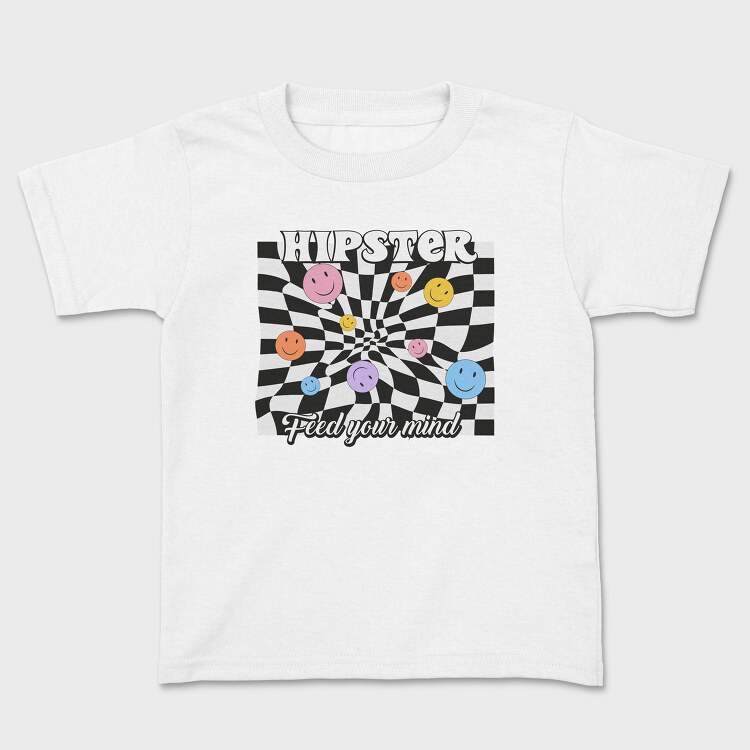 Hipster Smiley Vibes, Tricou Copii
