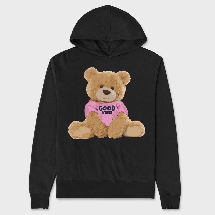 Good Vibes Teddy, Hanorac Oversize Barbati (Unisex)