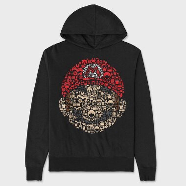Mario Heart Icons, Hanorac Oversize Barbati (Unisex)