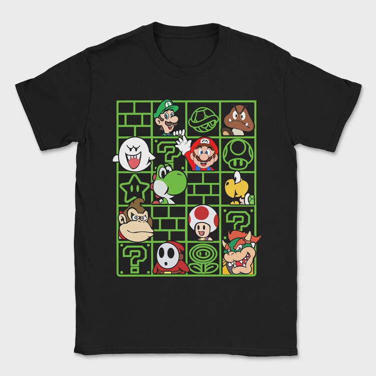 Mario Bros Streetwear, Tricou Barbati (Unisex)