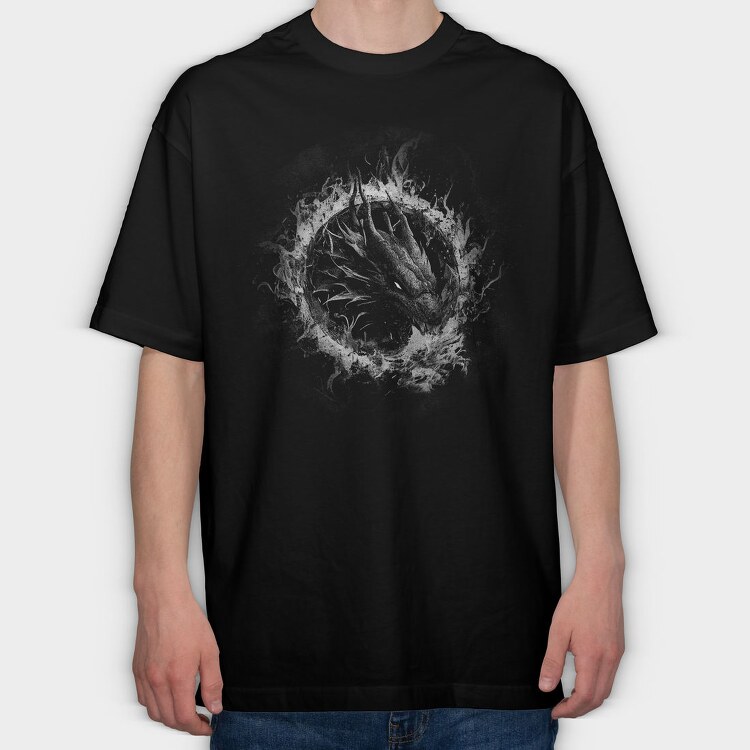 Emerging Dragon Coming Out, Tricou Oversize Barbati (Unisex)