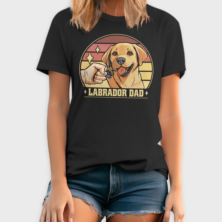 Labrador Dad Retro, Tricou Barbati (Unisex)