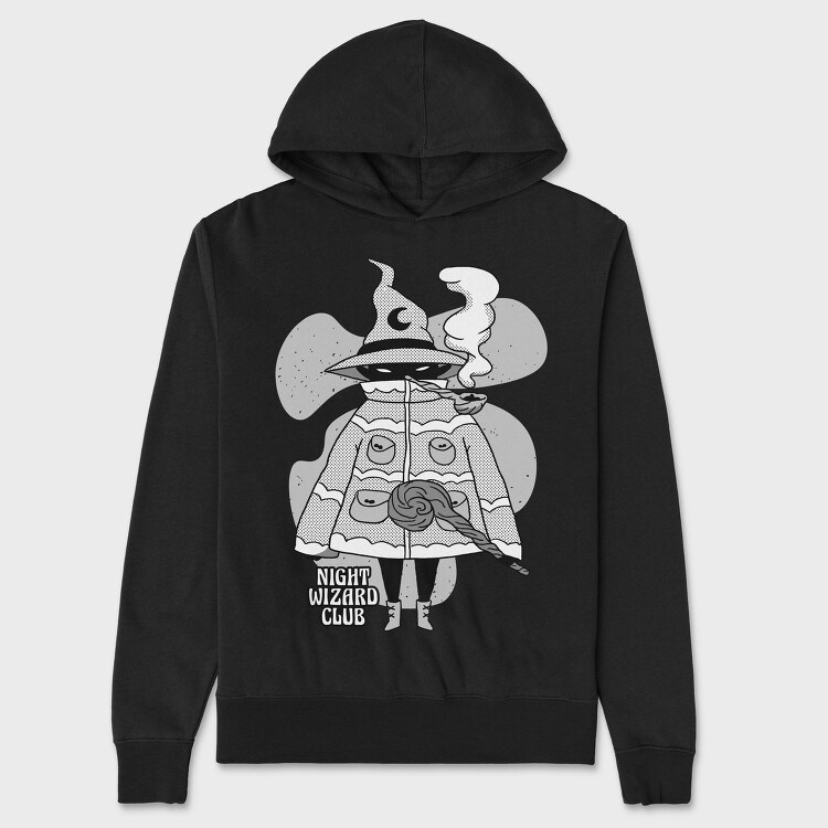 Evil Cartoon Wizard Night Club, Hanorac Oversize Barbati (Unisex)