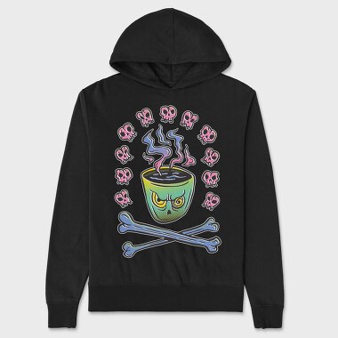 Evil Coffee Mug Bones, Hanorac Oversize Barbati (Unisex)