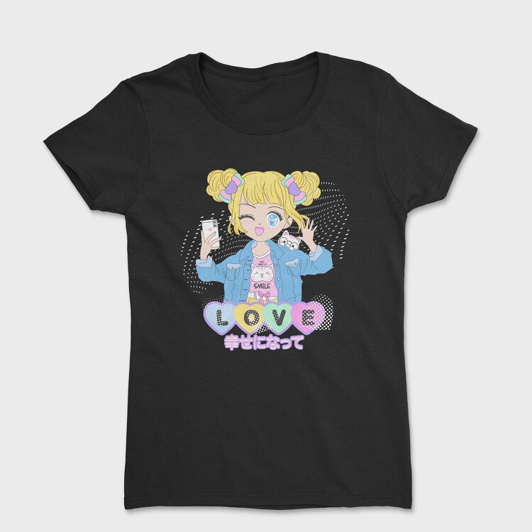 Love Cat Selfie, Tricou Femei