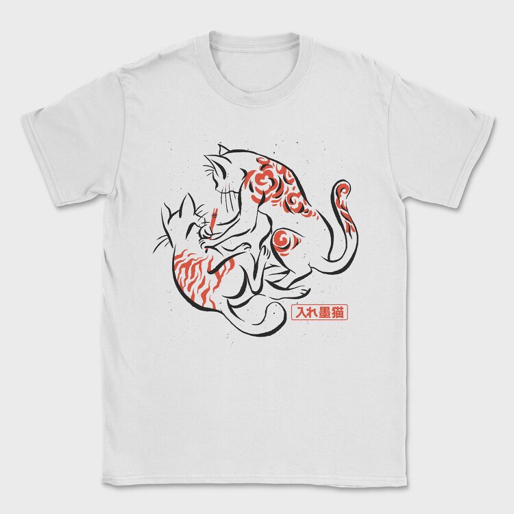 Japanese Cats Tattoo, Tricou Barbati (Unisex)