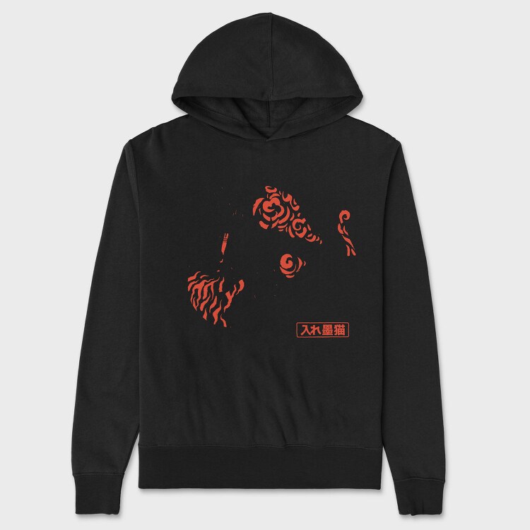 Japanese Cats Tattoo, Hanorac Oversize Barbati (Unisex)