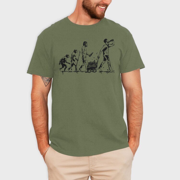 Beer Man Evolution, Tricou Barbati (Unisex)