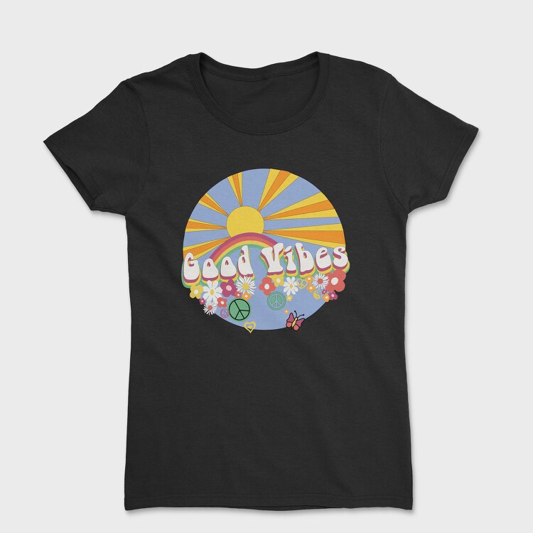 Good Vibes Flower Power, Tricou Femei