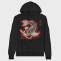 Japanese Koi Flames Fire Traditional, Hanorac Oversize Barbati (Unisex)