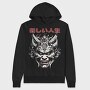 Japanese Oni Mask, Hanorac Oversize Barbati (Unisex)