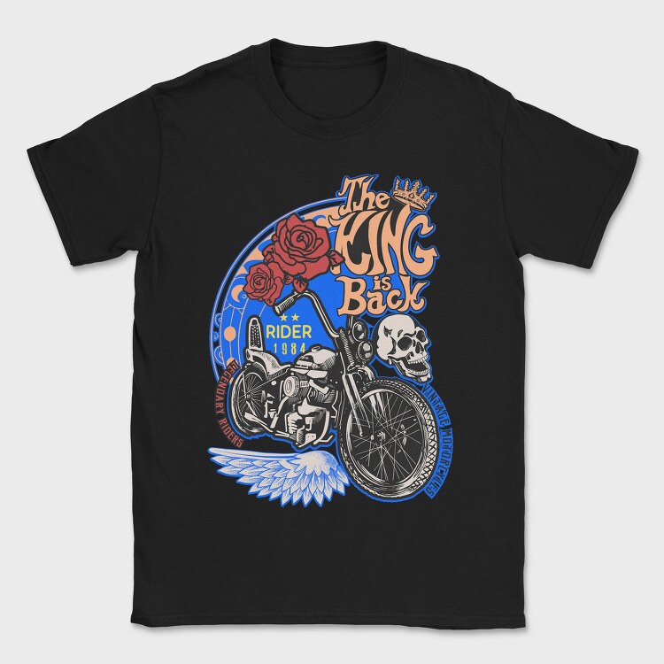 King Rose Rider, Tricou Barbati (Unisex)
