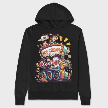 Ice Cream Truck Dreams, Hanorac Oversize Barbati (Unisex)