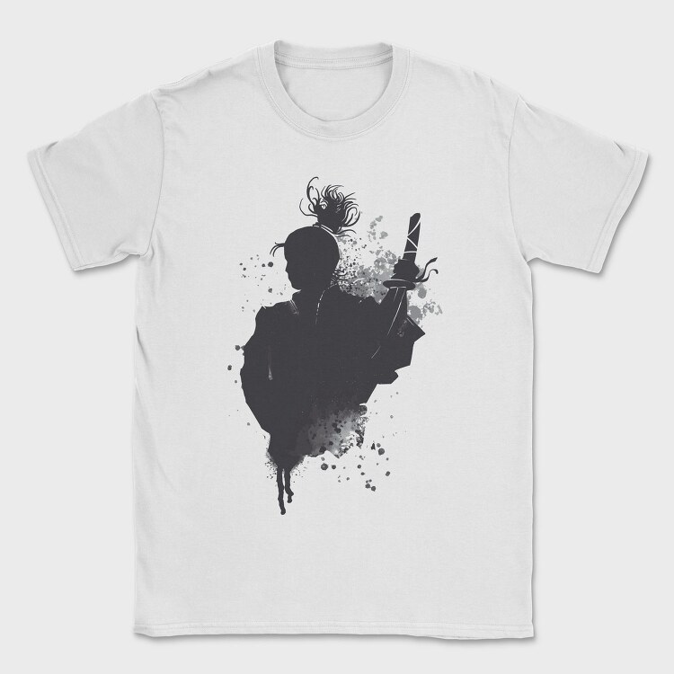 Japanese Samurai Warrior Ink Art, Tricou Barbati (Unisex)