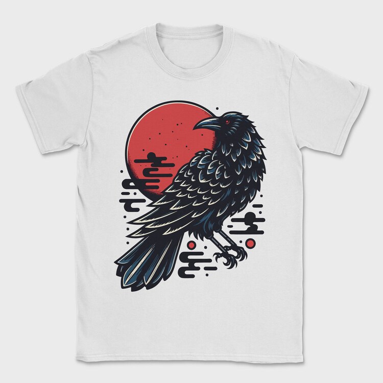 Japanese Style Crow, Tricou Barbati (Unisex)