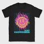 Flame Pixel Smile, Tricou Barbati (Unisex)