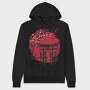 Japanese Temple Arch Ink With Tree, Hanorac Oversize Barbati (Unisex)