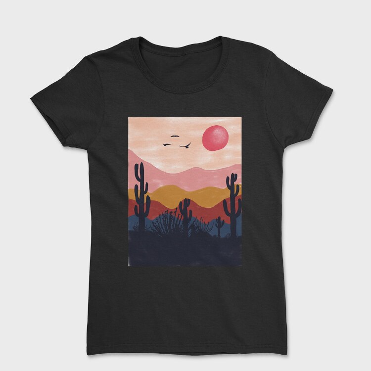 Desert Sunset Vibes, Tricou Femei