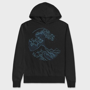 Japanese Wave, Hanorac Oversize Barbati (Unisex)
