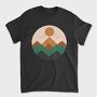 Geometric Retro Mountains, Tricou Barbati (Unisex)